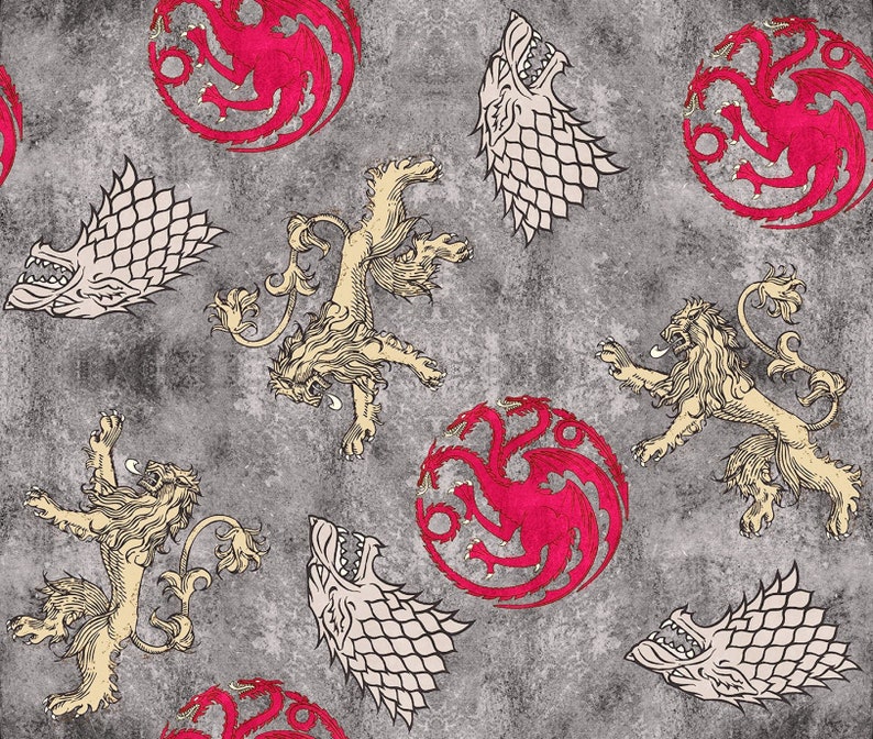 Lannister and Targaryen Sigils Half Yard Springs Creative HBO Game of Thrones House Stark