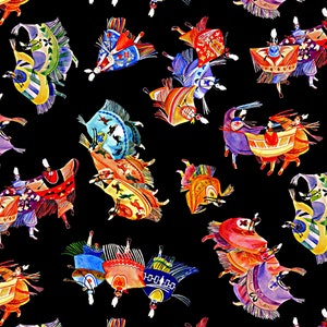Black Shawl Dancers Toss - Elizabeth Studio - 1 Yard - More Available
