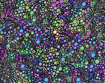 Effervescence Mardi Gras Circles and Dots - Robert Kaufman - Half Yard