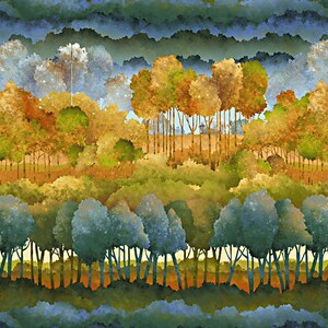 Autumn Tree Landscape Border - Portfolio of Landscapes - Studio E - Remnant 26"