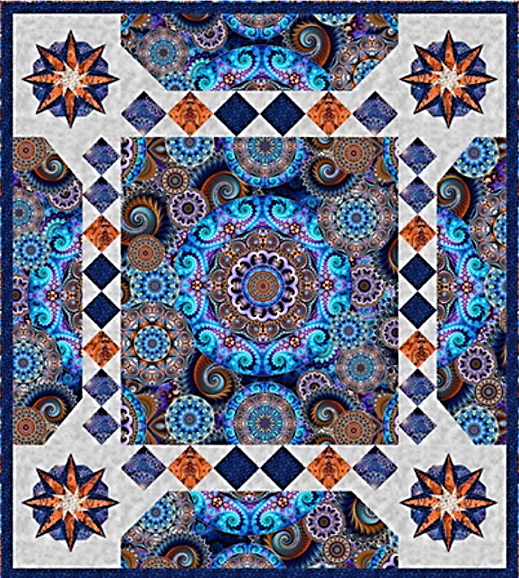 Twilight Large Medallion - Dan Morris - QT Fabrics - 1 Yard Panel ...
