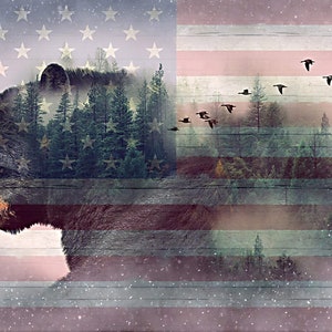 New - American Wild Grizzly Bear Digital - Hoffman Fabrics - 1 Panel (29") - More Available