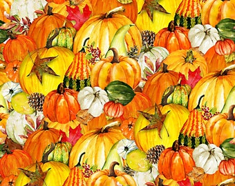 Harvest Whisper Pumpkins - Studio E - Fat Quarter