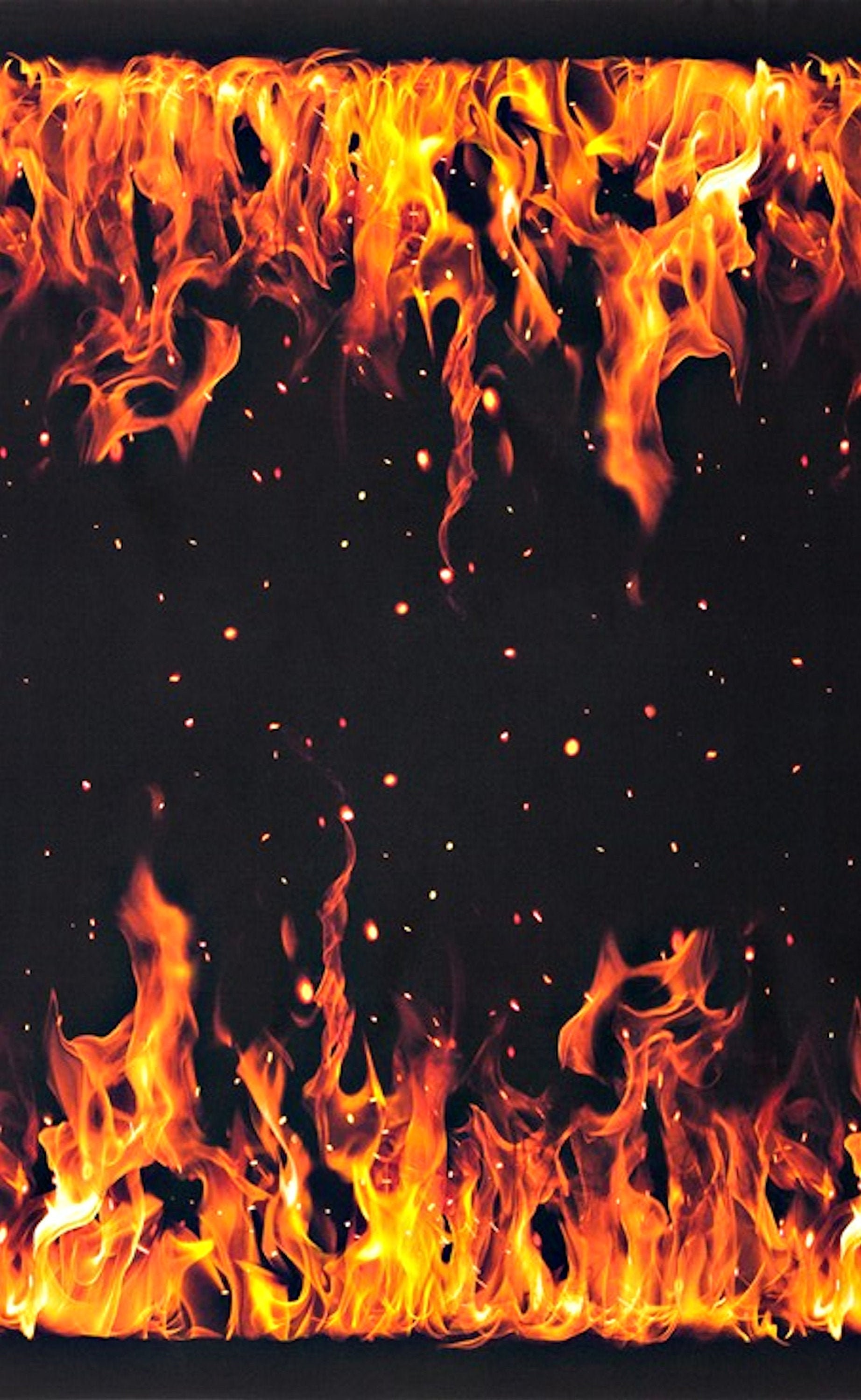 double border By The YardMeter wide 43 Flames fabric blaze fire fabric bonfire 100% cotton fabric