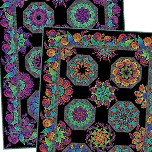 New - Vivid Kaleidoscope Quilt Pattern - In the Beginning - Jason Yenter