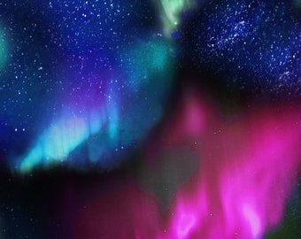 Aurora Northern Lights - Timeless Treasures - 1 Yard -  More Available
