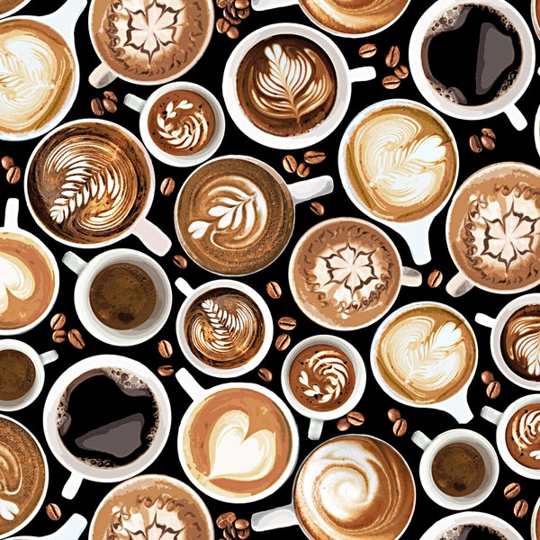 Frisch gebrühter Kaffee - Zeitlose Schätze - Fat Quarter