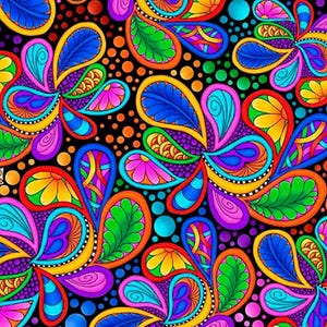 Carnivale Packed Paisley - Debi Payne - Quilting Treasures - 1 Yard - More Available