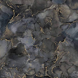 Midas Charcoal Gold -  Deborah Edwards and Melanie Samra - Northcott - 1 Yard - More Available