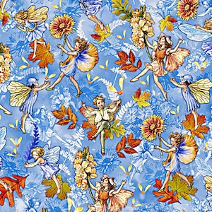 Flower Fairies of Autumn in Flight - Michael Miller - 1 Yard - More Available