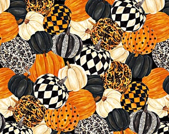 Black Candelabra Pumpkins - Cerrito Creek Studio - Northcott - Fat Quarter