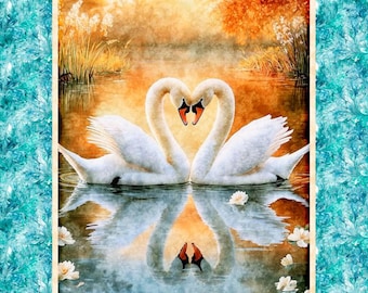 Nuevo - Swan Song - Morris Creative Group - QT Fabrics - Panel de 1 yarda - Más disponibles