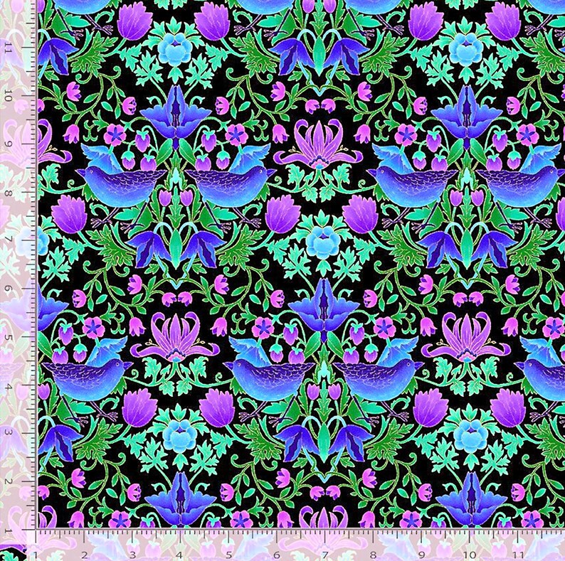 Luminous Bird Garden - Timeless Treasures - Fat Quarter - Etsy