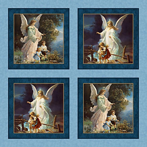 Guardian Angel - MDG Fabric- 1 Yard Digital Pillow Panel - More Available