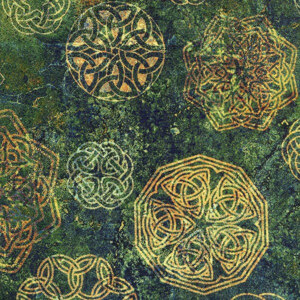 Stonehenge Solstice Oscuro Teal Verde Lanzamiento Nudos Celtas - Linda Ludovico Deborah Edwards - Fuera de impresión - Barrio Gordo