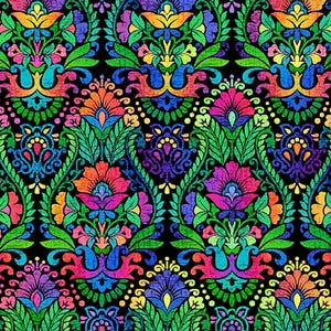 New - Vivid Rainbow Brocade - In the Beginning - Jason Yenter - Yardage and More Available