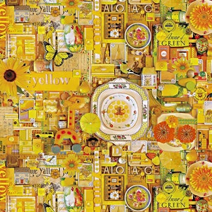 Color Collage Yellow Digital - Northcott - 1 Yard - More Available