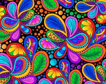 Carnivale Packed Paisley - Debi Payne - Quilting Treasures - Half Yard