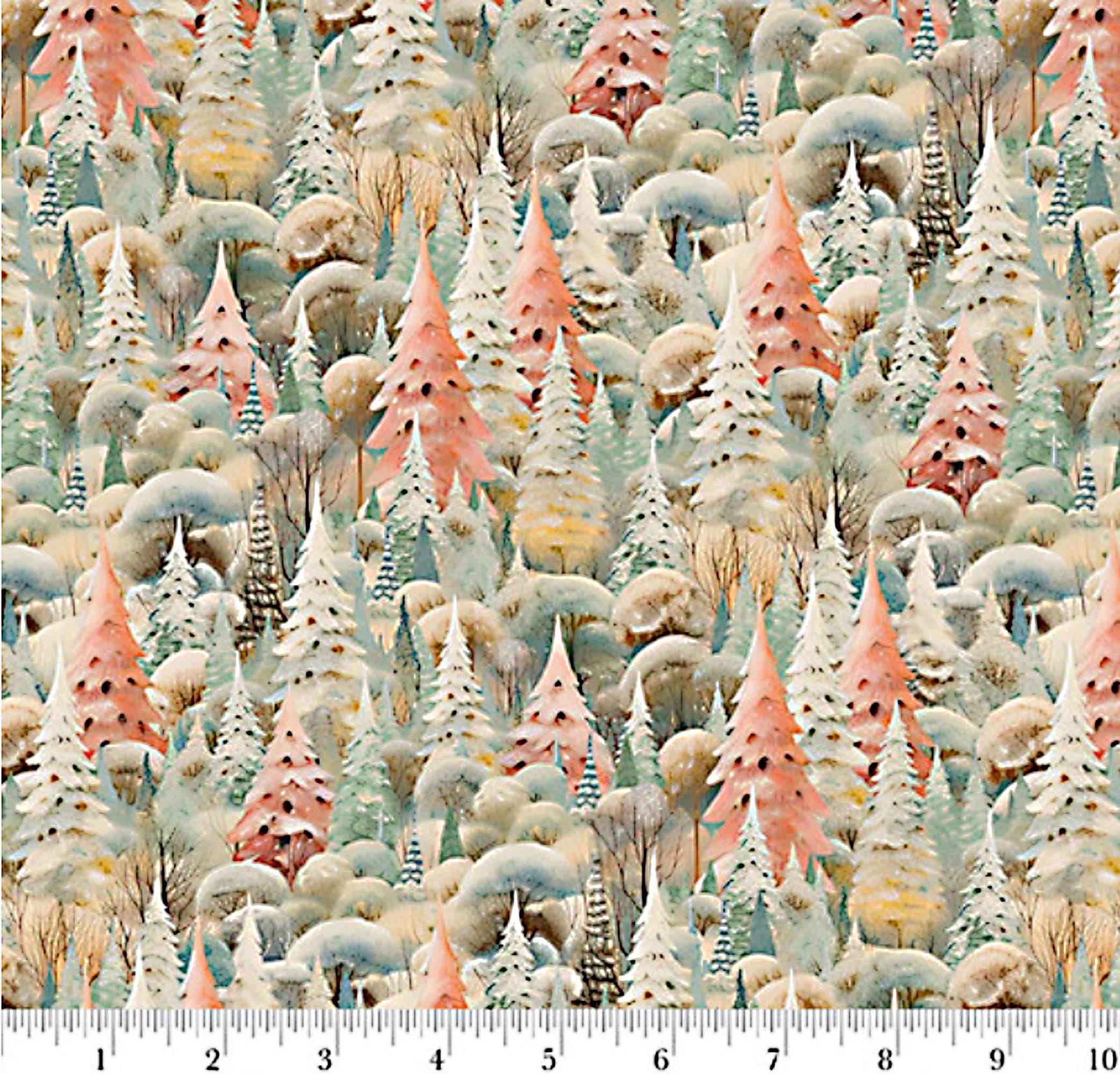 BBLComfort and Joy - Trees - Michael Ward - 無地キルティング生地