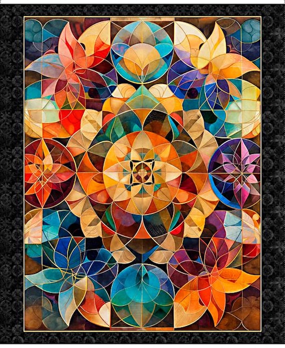 New - Solstice Kaleidoscope  - Morris Creative Group - QT Fabrics - 1 Yard Panel - More Available