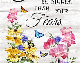 New - Faith - Timeless Treasures - Dona Gelsinger - 1 Panel (24") - More Available