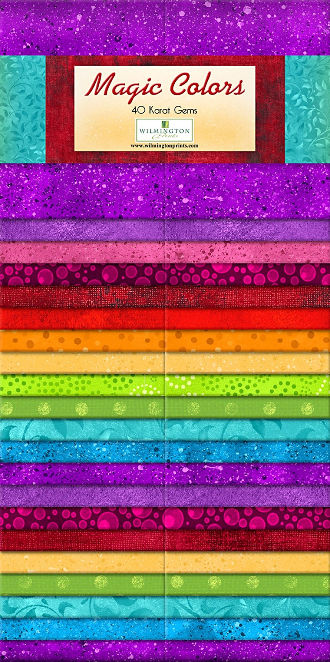 Magic Colors 40 Karat Essential Gems - Wilminton Prints - Pre-cut 40 ...