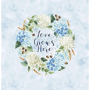 New - Celebrate the Seasons 2 Hydrangea - Love Awaits - Hoffman Fabrics - 1 Yard - More Available