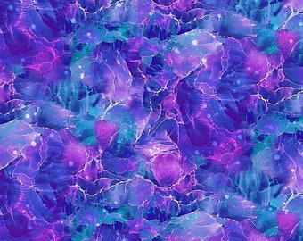 New - Illuminations Magenta Blue - Deborah Edwards Melanie Samra - Northcott - 1 Yard - More Available