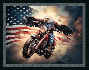 Freedom Rider - Marshal Dry Goods - 1 Yard Panel - More Available