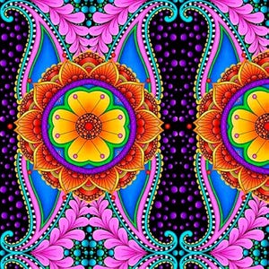 Rayas decorativas Carnivale - Debi Payne - Quilting Treasures - Yardas y más disponibles
