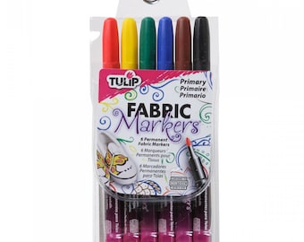 Color Me Fabric Markers -Tulip - Primary 6 Colors