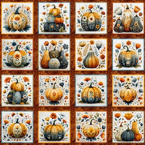 New - Pumpkin Patches - Harvest Hollow - Morris Creative Group - QT Fabrics - 1 Yard Panel - More on Order