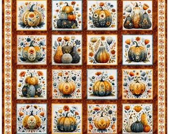 New - Pumpkin Patches - Harvest Hollow - Morris Creative Group - QT Fabrics - 1 Yard Panel - More Available