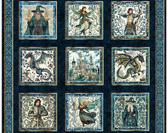 New - Folklore - Large Medieval Patches - QT Fabrics - 1 Yard Panel - More Available