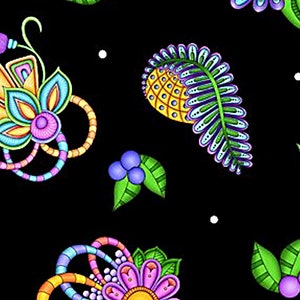 Festival Paisley & Floral Toss- Debi Payne - Quilting Treasures - 1 Yard - More Available - By the Yard