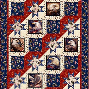 American Spirit Eagle Blocks - Morris Creative - QT Fabrics - 1 Yard ...
