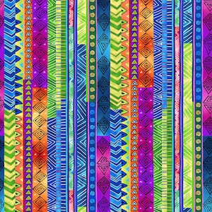 Laurel Burch Basics Stripes - Laurel Burch - Clothworks - Fat Quarter