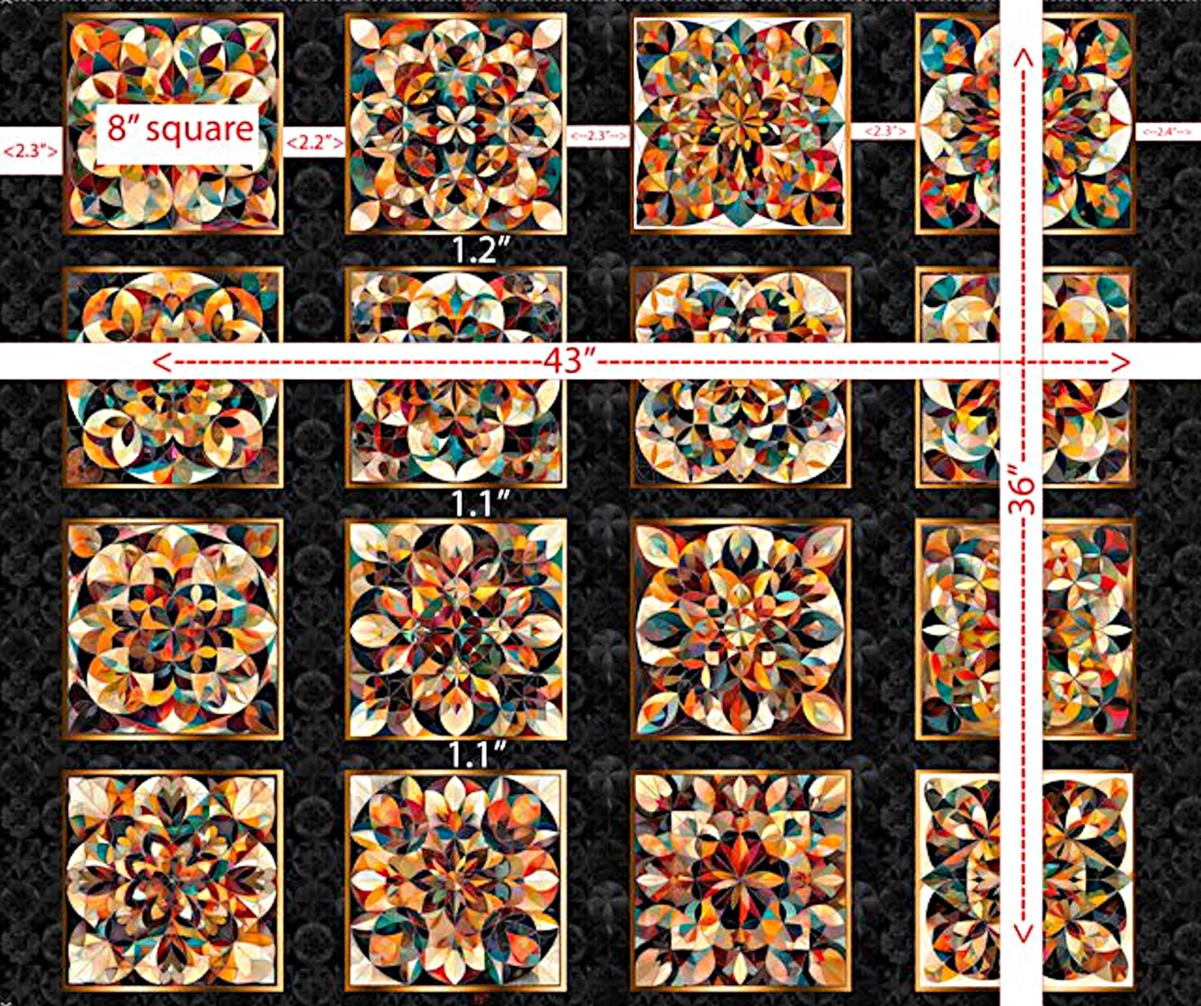 New - Solstice Kaleidoscope Blocks - Morris Creative Group - QT Fabrics ...
