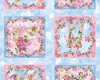 New - Spring Songs Fairy Garden Blocks - Michael Miller - 1 Panel (24") - More Available