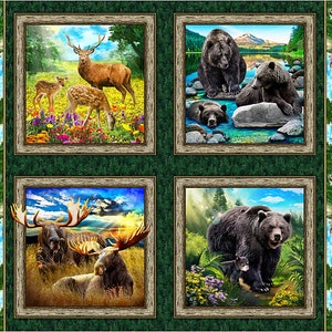 New - Wilderness Panel - Oasis Fabrics - 1 Yard Panel - More Available