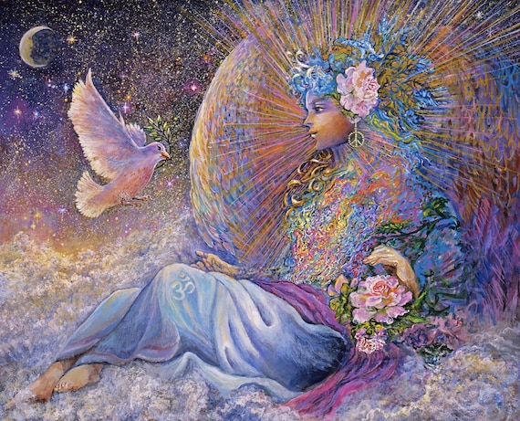New - Angel of Peace - 3 Wishes - Josephine Wall - 1 Yard Panel