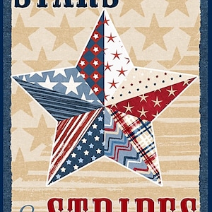 Nuevo - Estrellas del Valor - Beth Grove - Wilmington Fabrics - 1 panel (24")