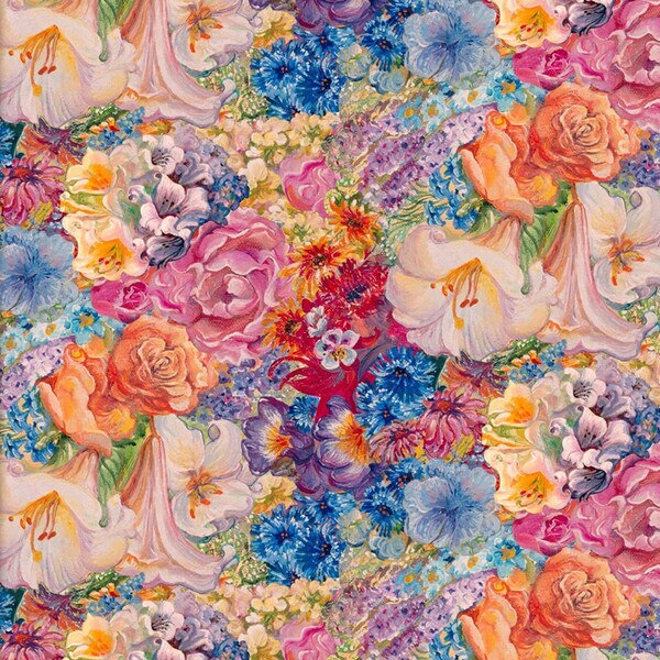 New - Ray of Hope Floral - 3 Wishes - 1 Yard - Last Available