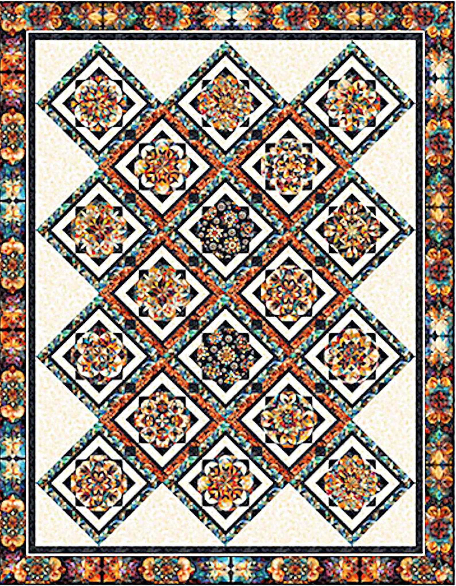 New - Solstice Kaleidoscope Blocks - Morris Creative Group - QT Fabrics ...