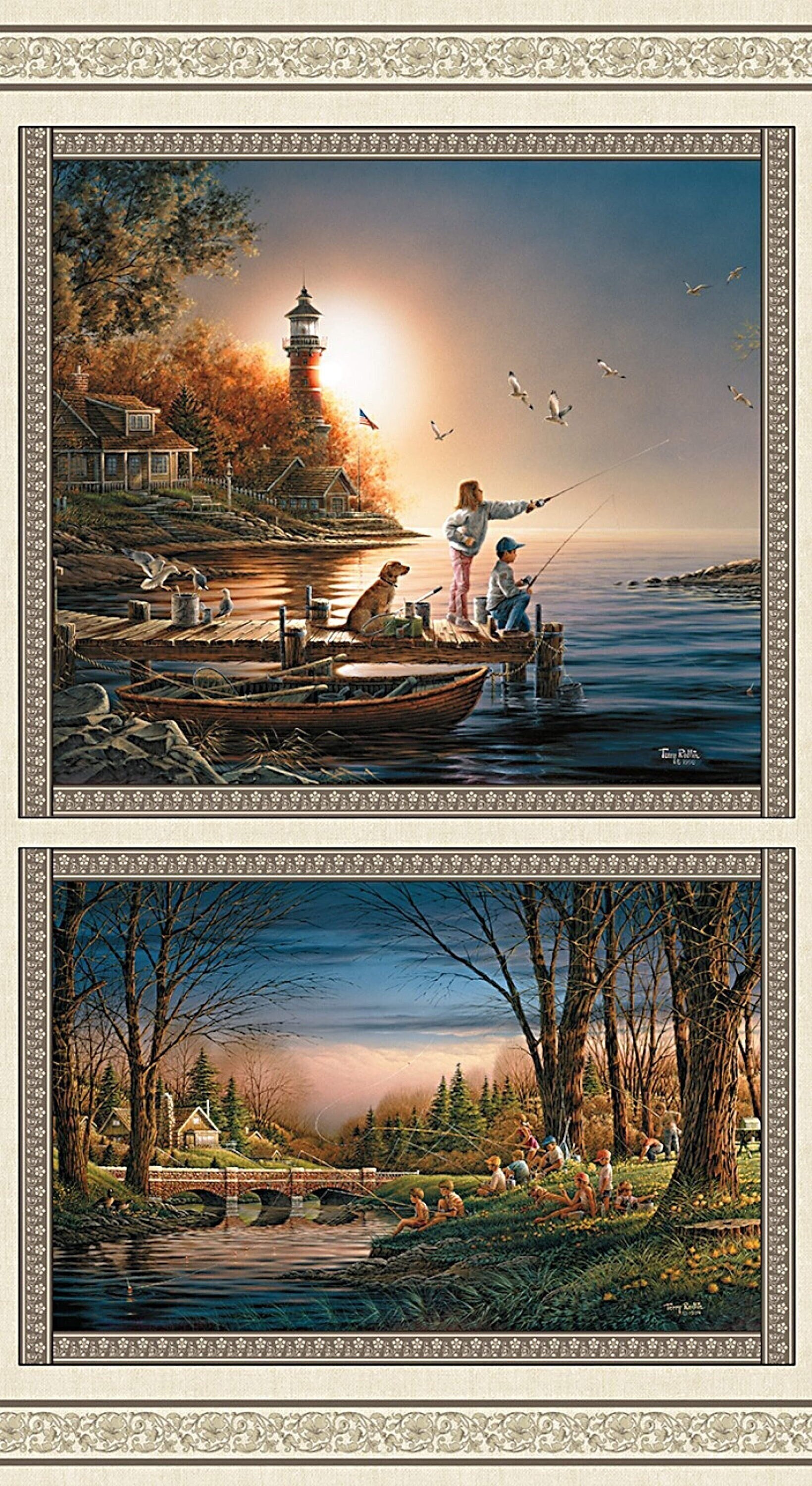 Fishing Fabric Panel 36x44, Realtree Fish by Sykel, Fish Bed Quilt Wall  Hanging Cabin Boat Lake Water -  Canada