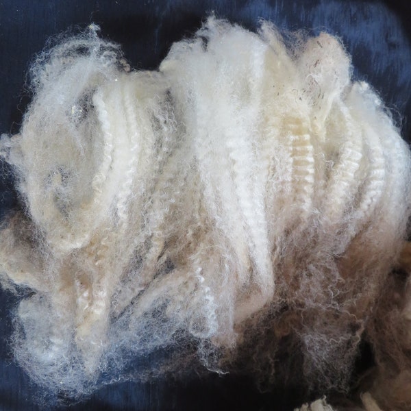 White Wensleydale raw fleece