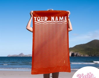 RETRO Multi Style personalized gifts| Beach Towel With Name| Birthday Vacation Gift| Girl gift