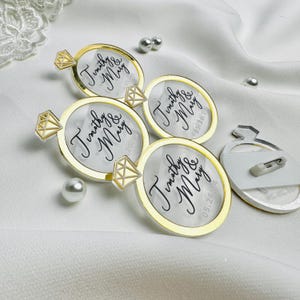 Personalized Wedding Boutonnieres: Acrylic Brooch, Custom Initials