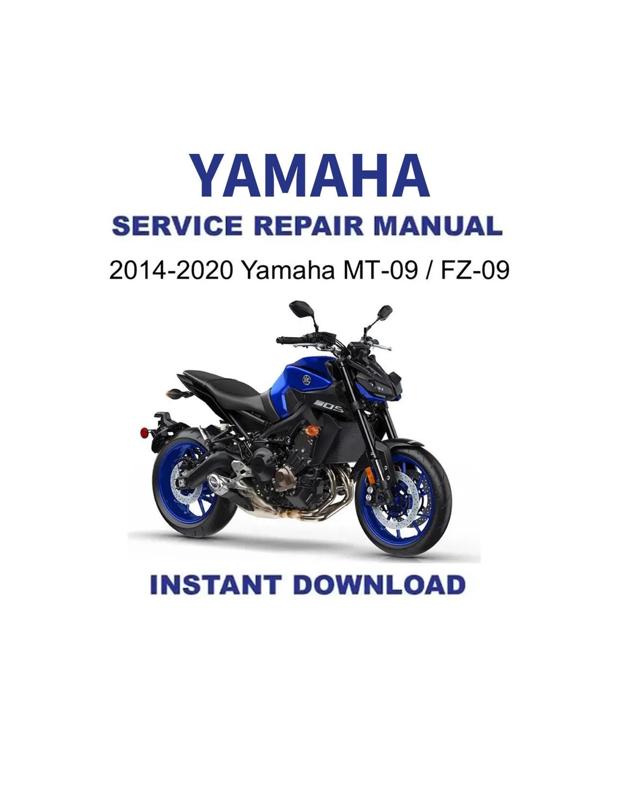 2014-2020 Yamaha MT-09 / FZ-09 Service Repair Workshop Manual - Etsy