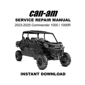 Colección de manuales de servicio y reparación CAN-AM Commander 1000/1000R 2023-2025